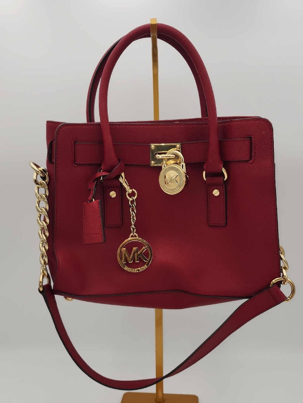 Michael Kors‎ Dark Red Saffiano Leather Satchel